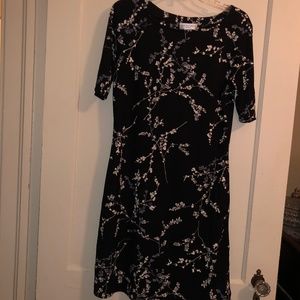 Alyn Paige black floral dress